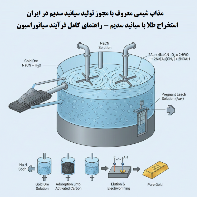 استخراج طلا با سیانید سدیم - راهنمای کامل فرآیند سیانوراسیون