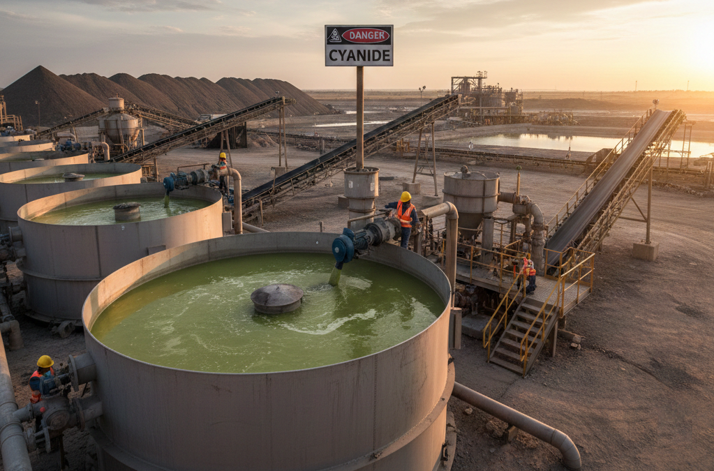 استخراج طلا با سیانید سدیم - راهنمای کامل فرآیند سیانوراسیون